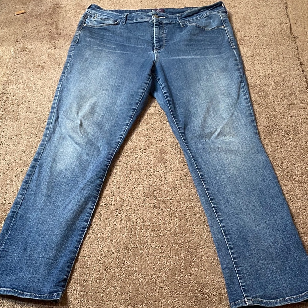 NYDJ Blue Denim 16W Ankle Jeans with LiftXTuck Technology Casual